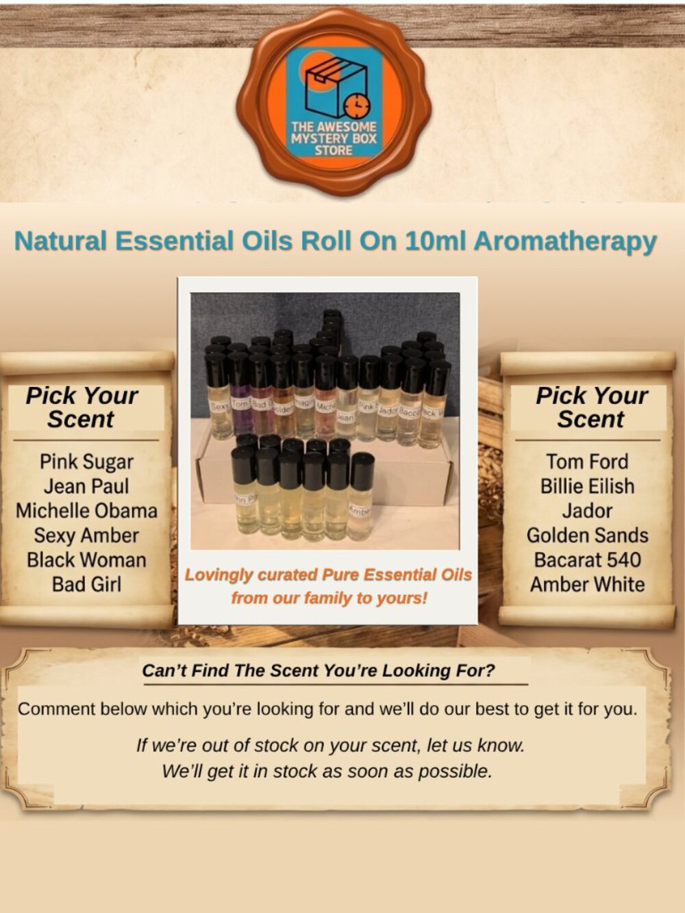 Natural Essential Oils Roll On 10ml Aromatherapy